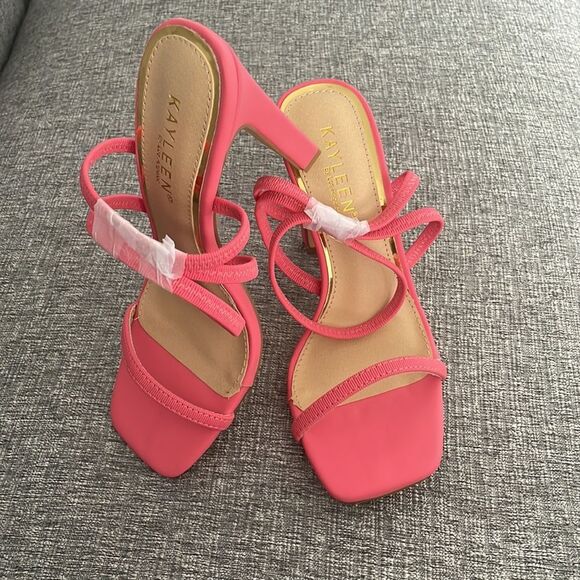 Kayleen By Los Angeles Women's Criss-Cross Elastic Ankle Strap - Picture 2 of 9